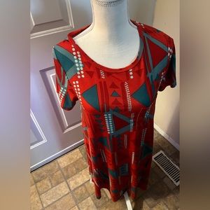 LuLaRoe multicolored midi dress ,medium